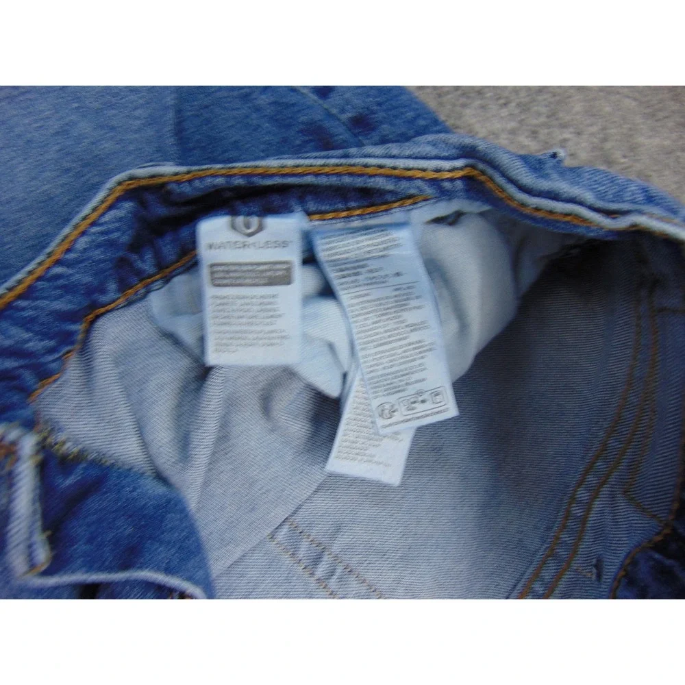 Levi's 541 Mens 38x29 Athletic Taper Blue Solid Denim Jeans Classic Casual
